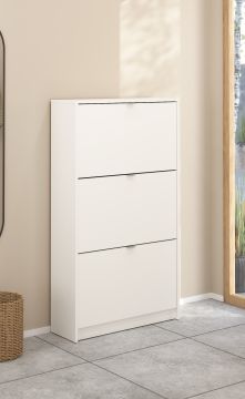 SCARPIERA 3 RIBALTE MOD. SHOES CM 70.3X16.5 H.123.6 BIANCO OPACO