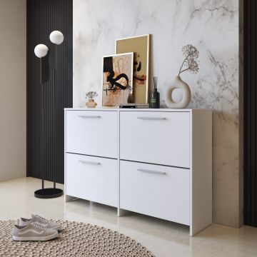 SCARPIERA 4 RIBALTE MOD. ANJA CM 120X28 H. 80 BIANCO 