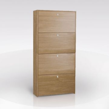 SCARPIERA 4 RIBALTE IN LAMINATO NOCE PURO