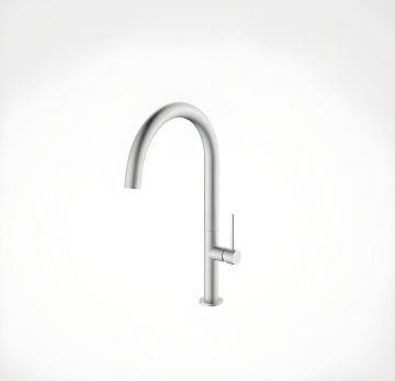 LINEA DETROIT - MISCELATORE MONOCOMANDO LAVELLO ACCIAIO SPAZZOLATO