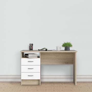 SCRIVANIA FUNCTION PLUS CM 120 OAK E BIANCO OPACO