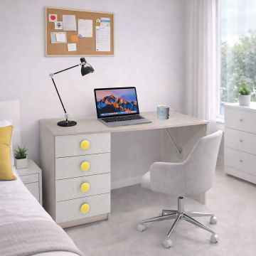 SCRIVANIA MOD. FLY CM 150X58 H. 73.7 CENERE WOOD E CALCE 