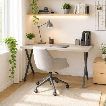 SCRIVANIA CM 151X55 H. 81 OLMO E GRIGIO