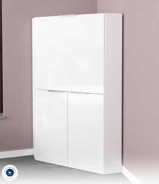 SCRIVANIA AD ANGOLO BIANCO LUCIDO