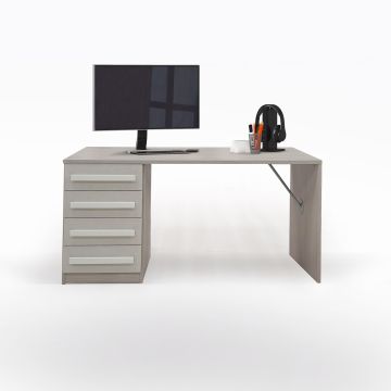 SCRIVANIA MOD.FLY CM 150X58 H.73.7 CENERE WOOD E CALCE