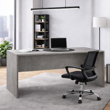 SCRIVANIA MOD. DOUBLE CM 180X69 H. 76 CEMENTO 