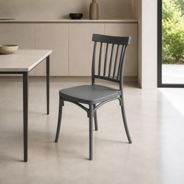 SEDIA MOD. HAPPY IN POLIPROPILENE GRIGIO