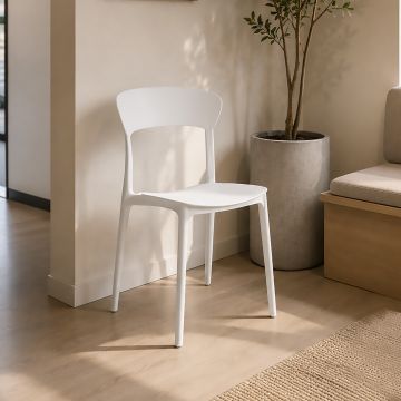 SEDIA IOLE IN POLIPROPILENE BIANCO