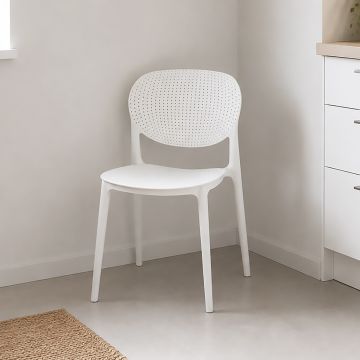 SEDIA MOD. GOOSE IN POLIPROPILENE BIANCO