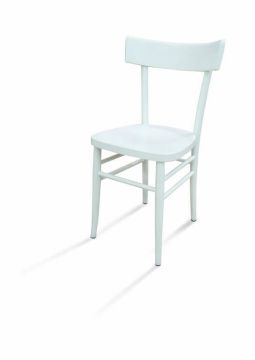 SEDIA MODELLO MILANO LACCATA BIANCA CM 44X43 E H 81 