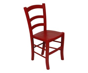SEDIA MODELLO VENEZIA TUTTA LACCATA ROSSA  