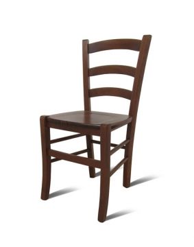 SEDIA MODELLO VENEZIA IN TINTA NOCE CON FONDELLO LEGNO 