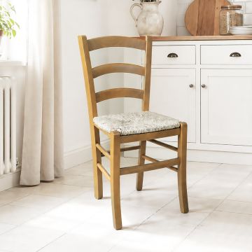 SEDIA MOD. VENEZIA SEDILE PAGLIA TINTA ROVERE