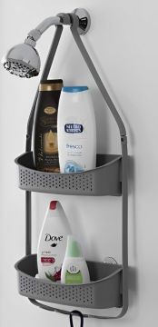 LINEA FOX - MENSOLA PORTAOGGETTI PER DOCCIA GRIGIA 