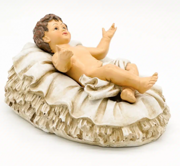STATUINA GESU' BAMBINO CON CULLA 18X12 CM 