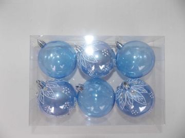 PALLINE IN PLASTICA 8 CM 6 PEZZI