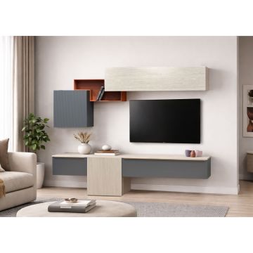 SOGGIORNO MOD.GIORNO PER GIORNO CENERE WOOD E PIOMBO 