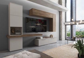 SOGGIORNO MOD. ATENA CASHMERE E NOCE EASTWOOD