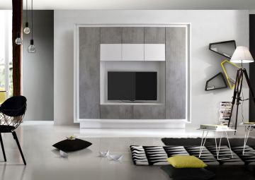 SOGGIORNO SKY CM 240 BIANCO OPACO/CEMENTO   701793C