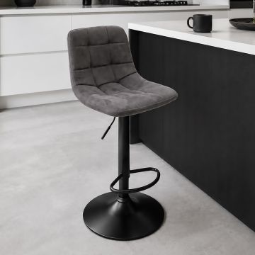 SGABELLO MOD. DANIELA IN TESSUTO GRIGIO VINTAGE