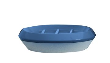 LINEA SHEJLA - PORTA SAPONE IN CERAMICA DEGRADE' BLU 12.2X3CM