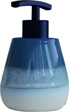 LINEA SHEJLA - DISPENSER SAPONE IN CERAMICA DEGRADE' BLU 10X15.5CM