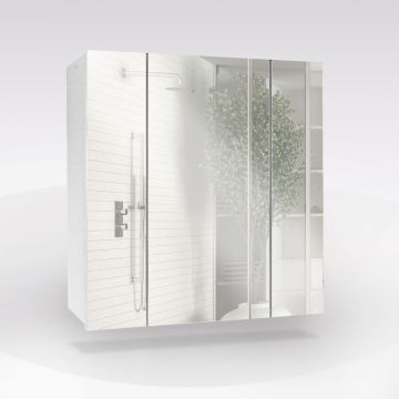 SPECCHIERA CONTENITORE 261/EL 3ANTE CM81 BIANCO LUCIDO