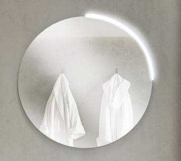 SPECCHIERA MOD. SFERA DIAM. CM 85 CON BARRA LED AD ARCO