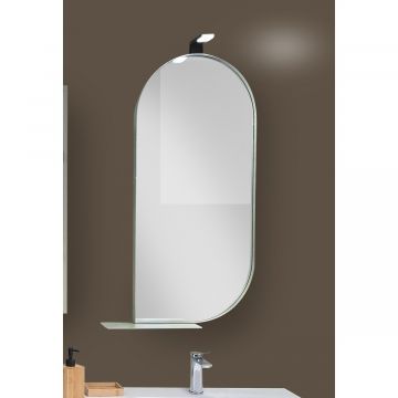 SPECCHIERA MOD.ROUND-D AGAVE OPACO CON FARETTO MOD. ZIKO NERO