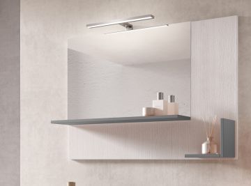 SPECCHIERA MOD. LINE CM 100 BIANCO NORDICO CON LAMPADA LED