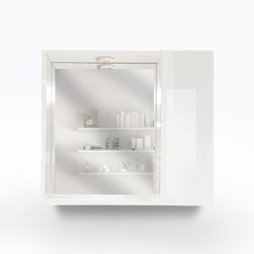 SPECCHIERA CM 60 BIANCO LUCIDO CON LUCE LED