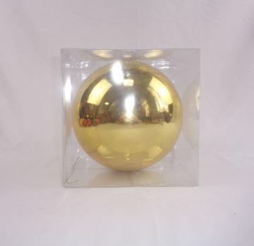 SFERA IN PLASTICA DIAM. 20CM ORO LUCIDO