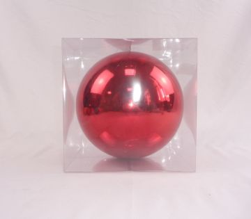 SFERA DI PLASTICA DIAM. 20CM ROSSO LUCIDO