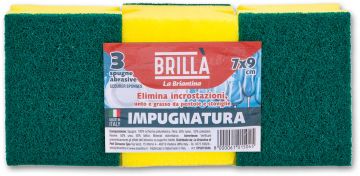 SPUGNA ABRASIVA C/IMPUGNATURA 3PZ.