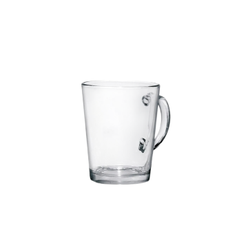 BICCHIERE MUG CON MANICO IN VETRO MOD. NADIA 260ML TRASPARENTE 