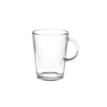 TAZZA MUG CON MANICO IN VETRO TEMPERATO LINEA FORTE 38.5CL TRASPARENTE