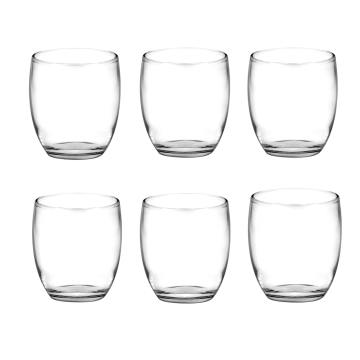 SET 6 BICCHIERI DA ACQUA LINEA AMANTEA IN VETRO TRASPARENTE 245ML