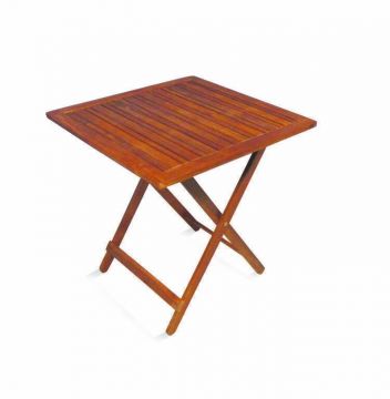 TAVOLO PIEGHEVOLE IN ACACIA CM 70X70 E H 74 TAVOLO PIEGHEVOLE IN ACACIA CM 70X70 E H 74
