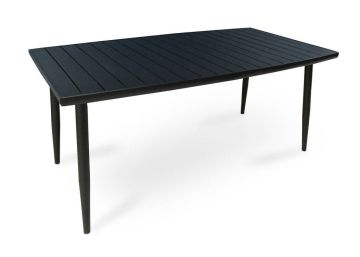 TAVOLO FISSO IN ALLUMINIO SATINATO CM 161X90 E H 74 