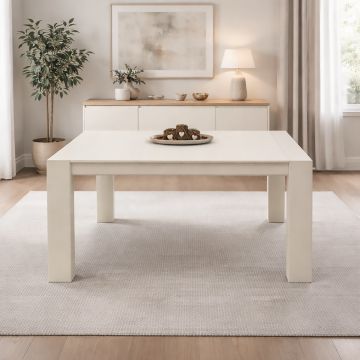 TAVOLO MOD. SHANGHAI ALLUNGABILE CM 150X90 LEGNO FRASSINO LACCATO BIANCO