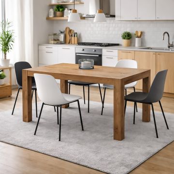 TAVOLO ALLUNGABILE CM 160X90 ROVERE RUSTICO