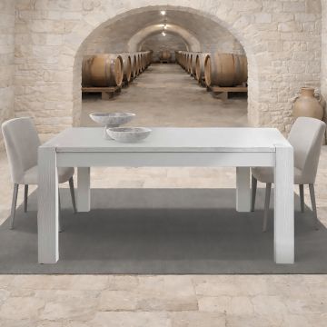 TAVOLO IN ABETE BIANCO SPAZZOLATO CM 140X90 E H 77 