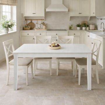 TAVOLO ALLUNGABILE CM 160X90 LACCATO BIANCO