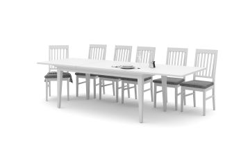 TAVOLO MOD PARIS ALLUNGABILE CM 180X95 BIANCO OPACO