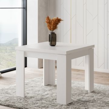 TAVOLO A LIBRO ULRICH CM 90X90 RUSTICA WHITE