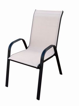 SEDIA IMPILABILE ALLUMINIO E TEXTILENE 71X54CM H. 93CM
