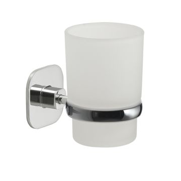 LINEA TEIDE - BICCHIERE PORTA SPAZZOLINI IN CROMALL CROMATO
