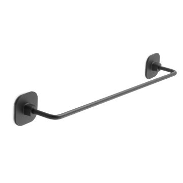 LINEA TEIDE - PORTA SALVIETTE IN ACCIAIO INOX E CROMALL NERO MATT 45CM 