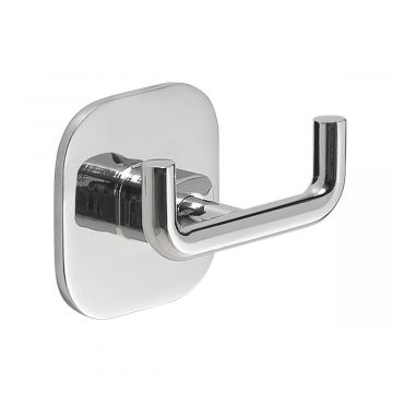 LINEA TEIDE - APPENDIABITI 2 POSTI CROMATO IN ACCIAIO INOX 6,5X4,1X5,3CM