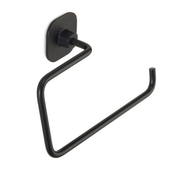 LINEA TEIDE - PORTA ASCIUGAMANI AD ANELLO IN ACCIAIO INOX E CROMALL NERO MATT